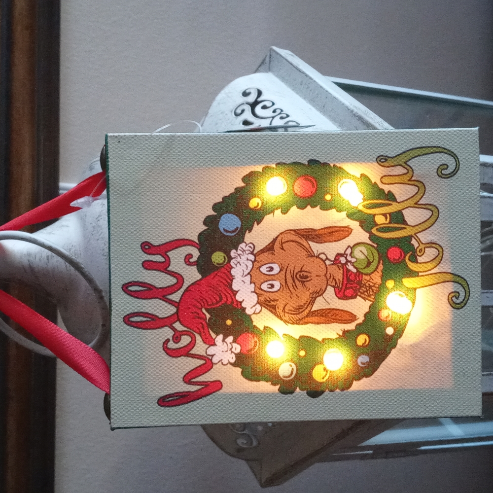 Grinch’s Max Light Up Canvas Ornament
